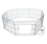 RECINTO PER ANIMALI A GABBIA IN ACCIAIO 158 X 61CM NERO