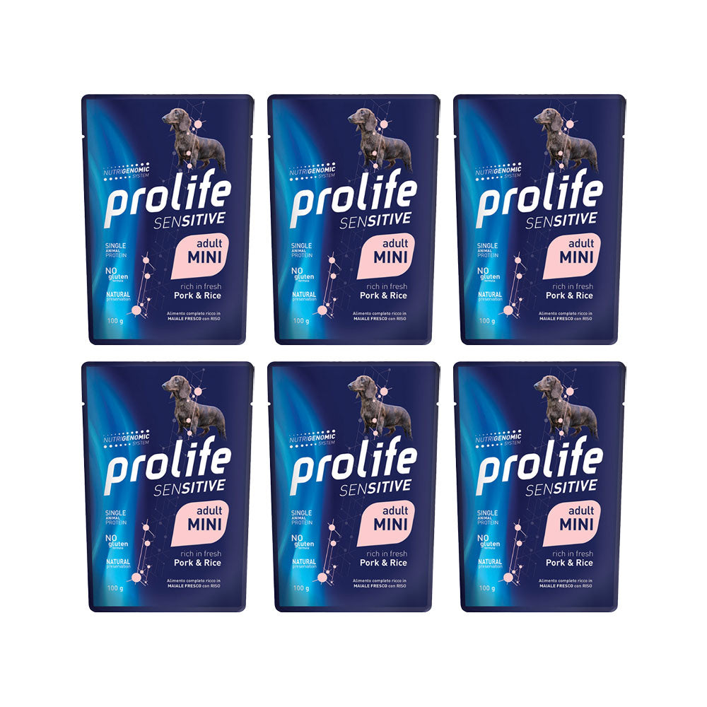 Prolife Sensitive Dog Mini Maiale e Riso 100 gr - confezione da 10 x100gr