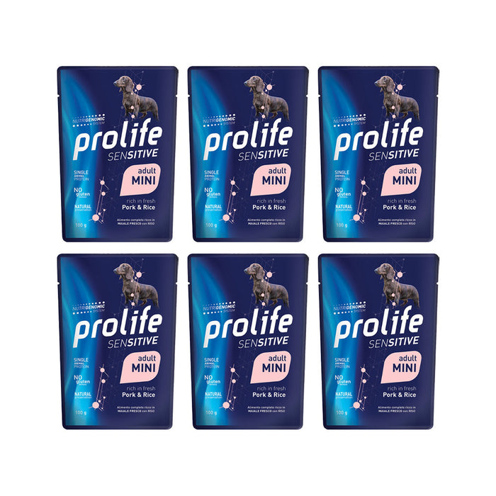 Prolife Sensitive Dog Mini Maiale e Riso 100 gr - confezione da 10 x100gr