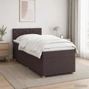 Letto box spring con materasso Marrone Scuro 80 x 200 cm 3452299