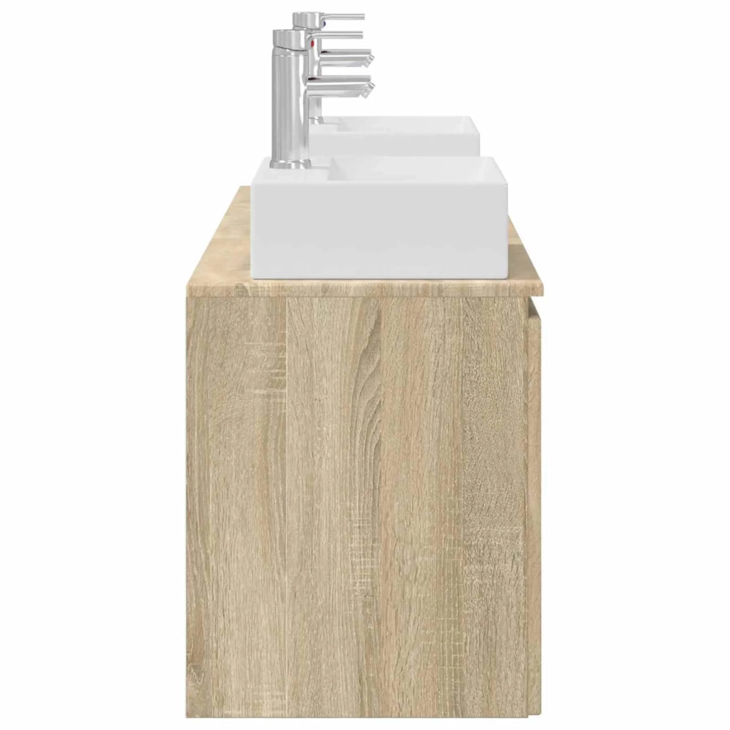 Set di Armadi da Bagno 3 pz Rovere Sonoma 49,5 x 41 x 62,5 cm 3405649