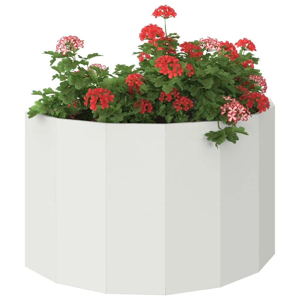Fioriera | Cassetta per fiori | Vaso Bianco 90 x 45 x 50 cm Acciaio