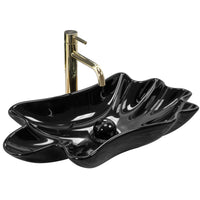 Lavabo Da Appoggio Rea Sea Black + Tappo Click-clack