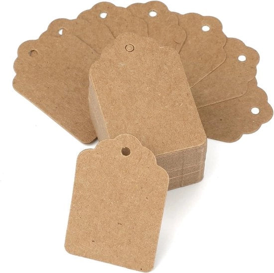 Etichette di Prezzo Piccole 1000 pezzi: Etichette vuote in Cuoio per Scrittura, Etichette di Prezzo per Abbigliamento, Accessori e Mercati, Dimensioni 32 x 50mm