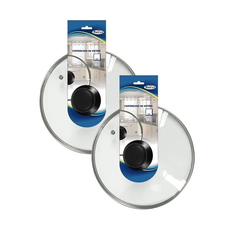 SET 2 PZ MAURY'S COPERCHIO IN VETRO TEMPERATO 14 CM
