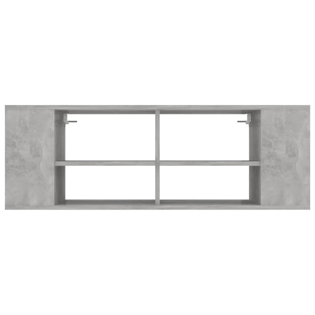 Armadietto TV da Parete Grigio Cemento 102x35x35 cm Truciolato cod mxl 20945
