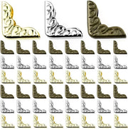 120 pezzi di protezione per album di foto con angolo metallico vintage - Protezione per notebook - Angolo per album di foto menu e cartellini - Finestra bronzo oro argento