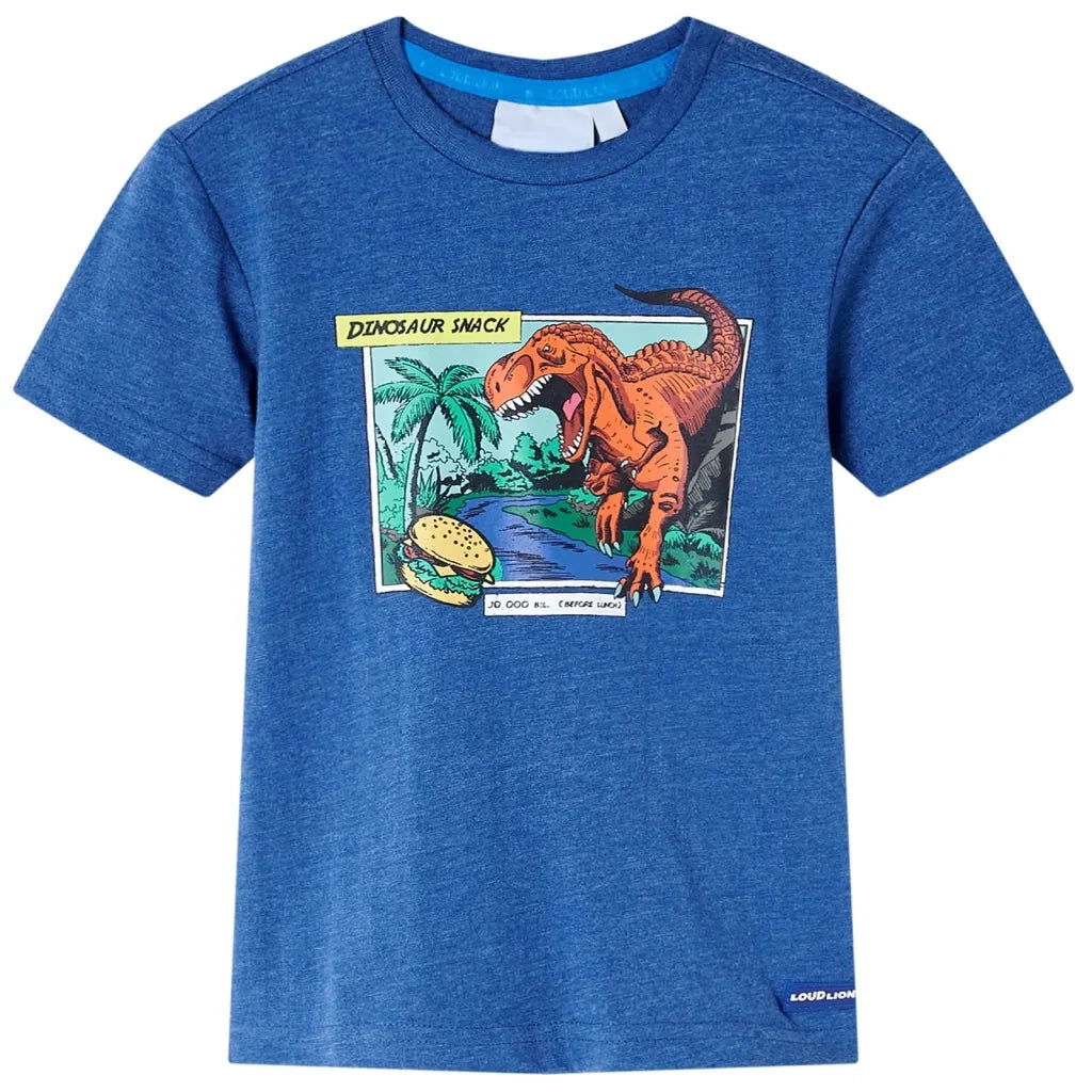 Maglietta da Bambino Blu Scuro MÃ©lange 128cod mxl 84510