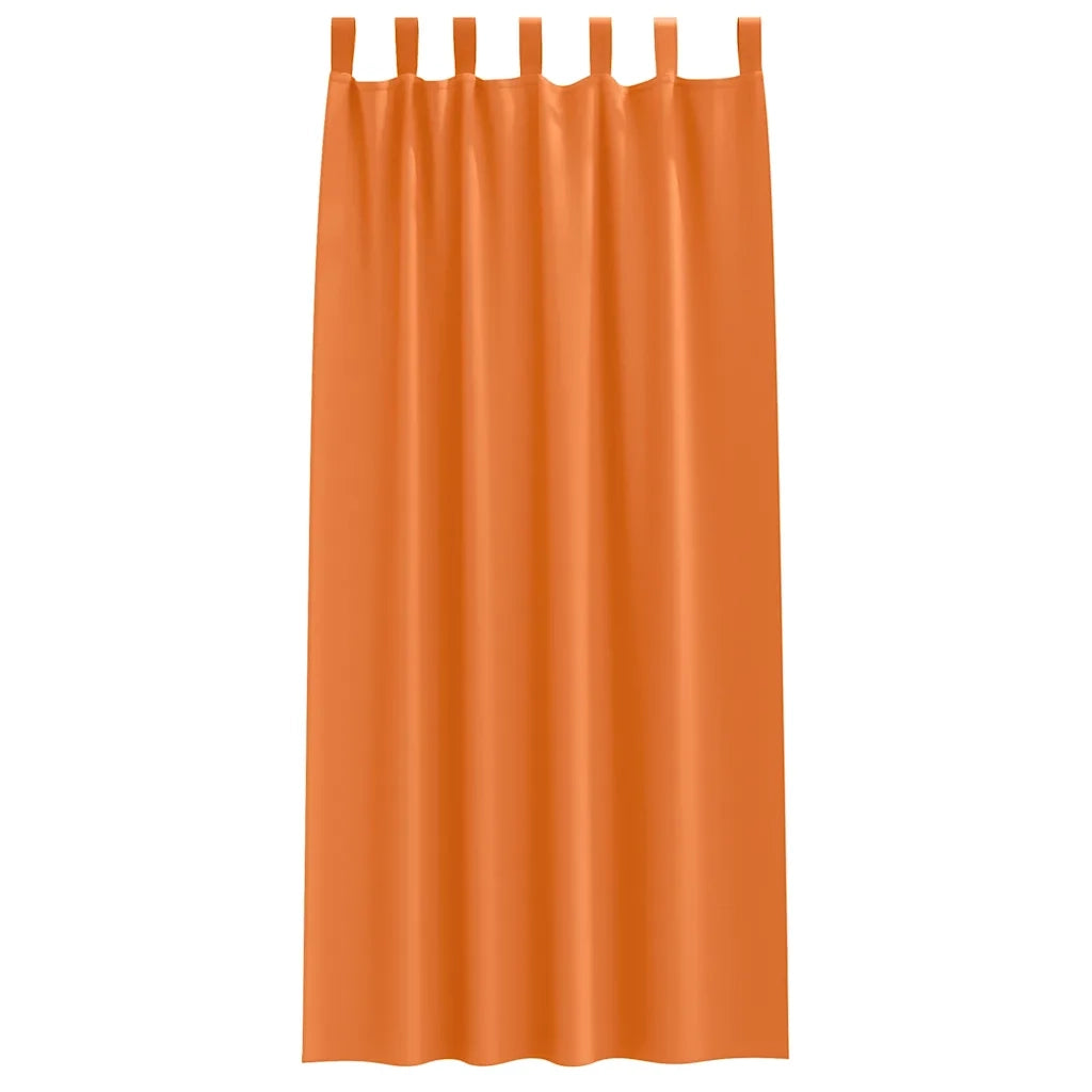 vidaXL Tende con tende 2 pcs Arancione Vivo Poliestere