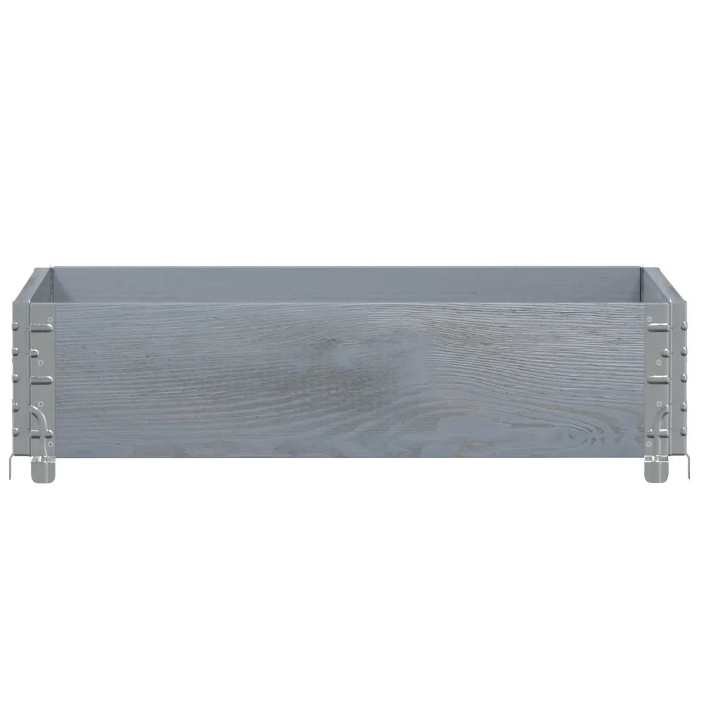 vidaXL Paretale per Pallet Grigio 80x60 cm in Legno Massello di Pino