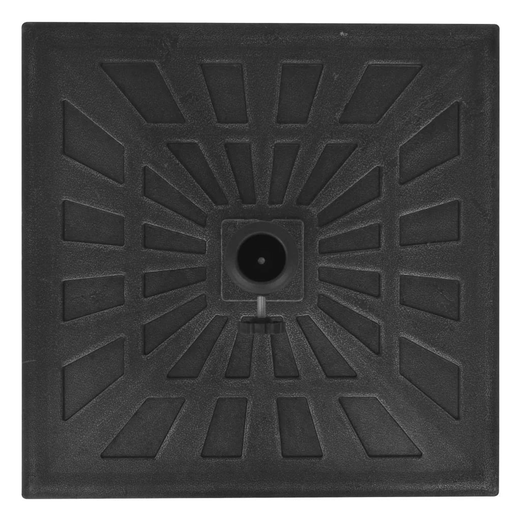 Base quadrata per ombrellone in resina diametro 38 e 48 mm nera 12 kg 2202085