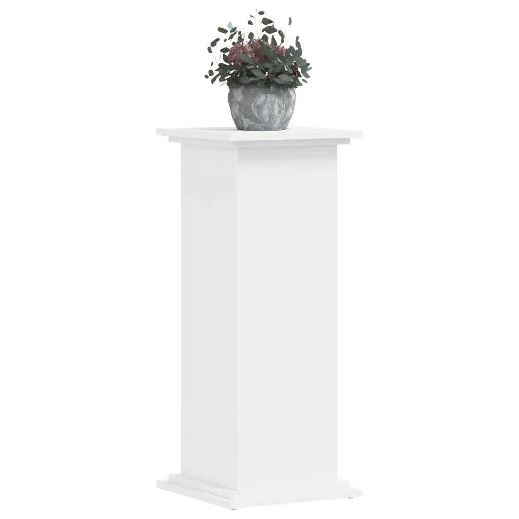 Supporto per Piante Bianco 33x33x80 cm in Legno Multistrato 852969