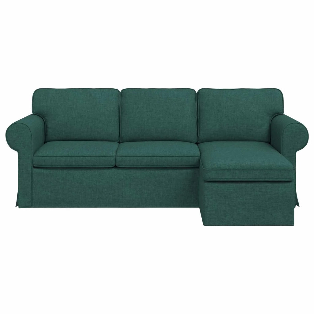 Divano Verde Scuro 215 x 138 x 80 cm Tessuto 42024337