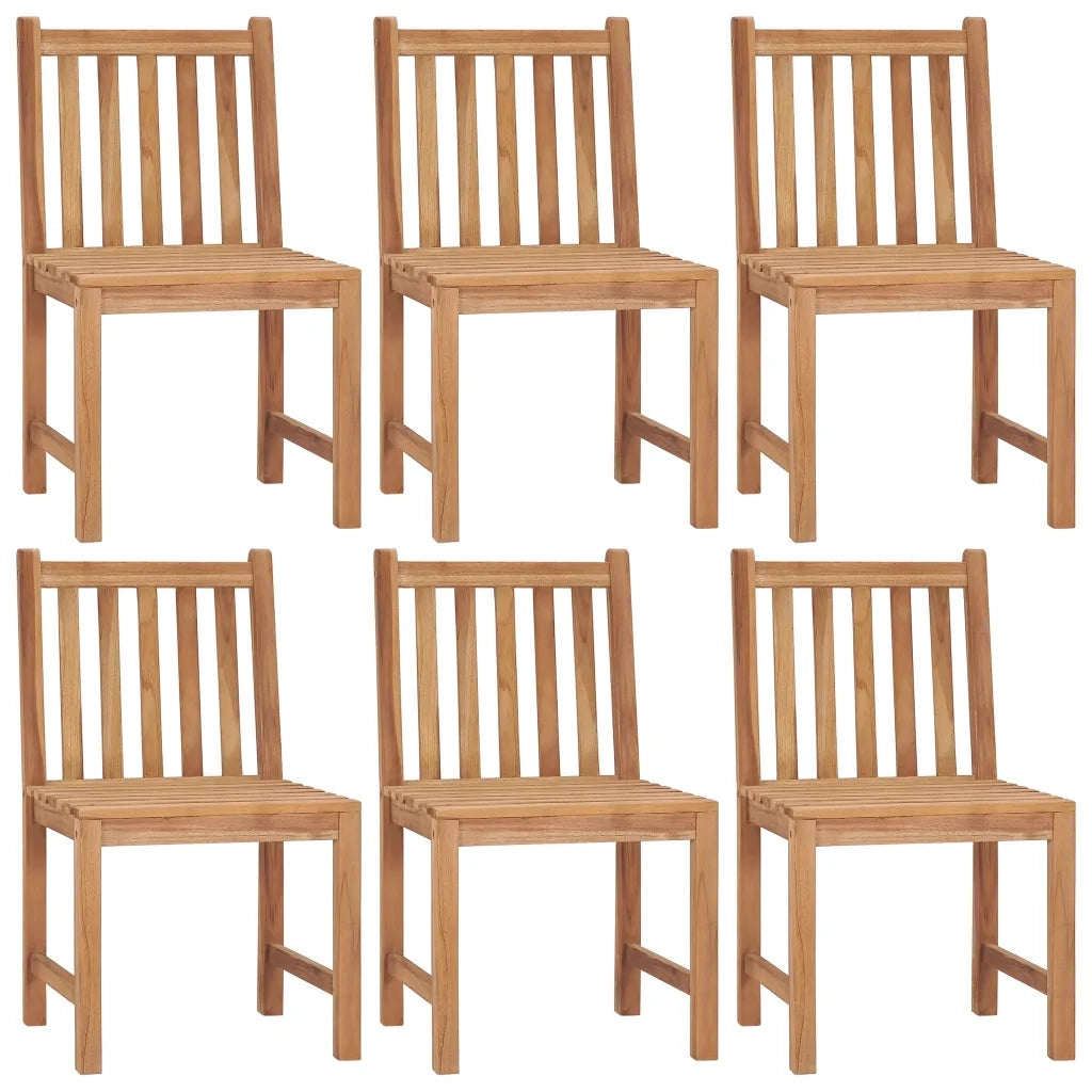 Sedie da Giardino 6 pz con Cuscini in Legno Massello di Teak cod mxl 8383
