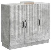 Credenza | Madia | Buffet da pranzo | Armadio da pranzo Grigio Cemento 89 x 34,5 x 77 cm Legno ingegnerizzato
