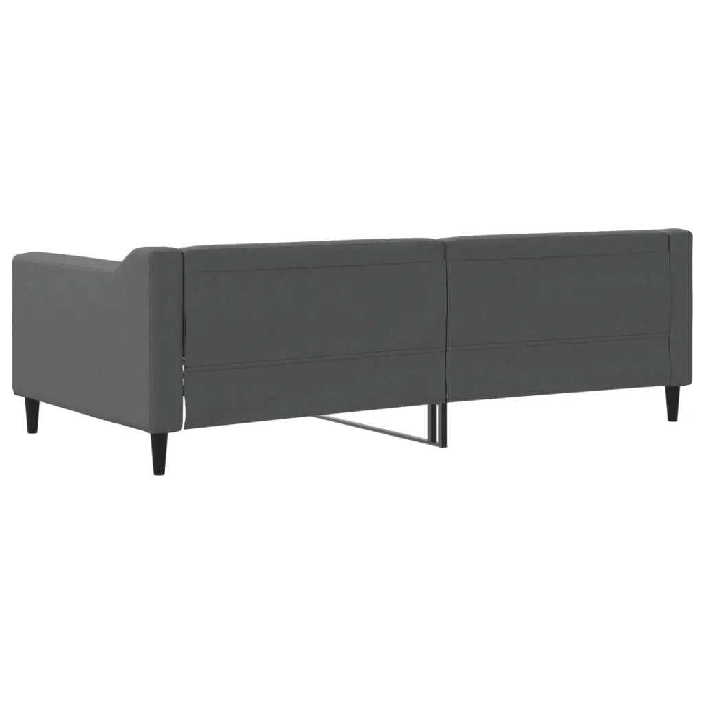 Letto da Giorno Grigio Scuro 90x190 cm in Tessuto