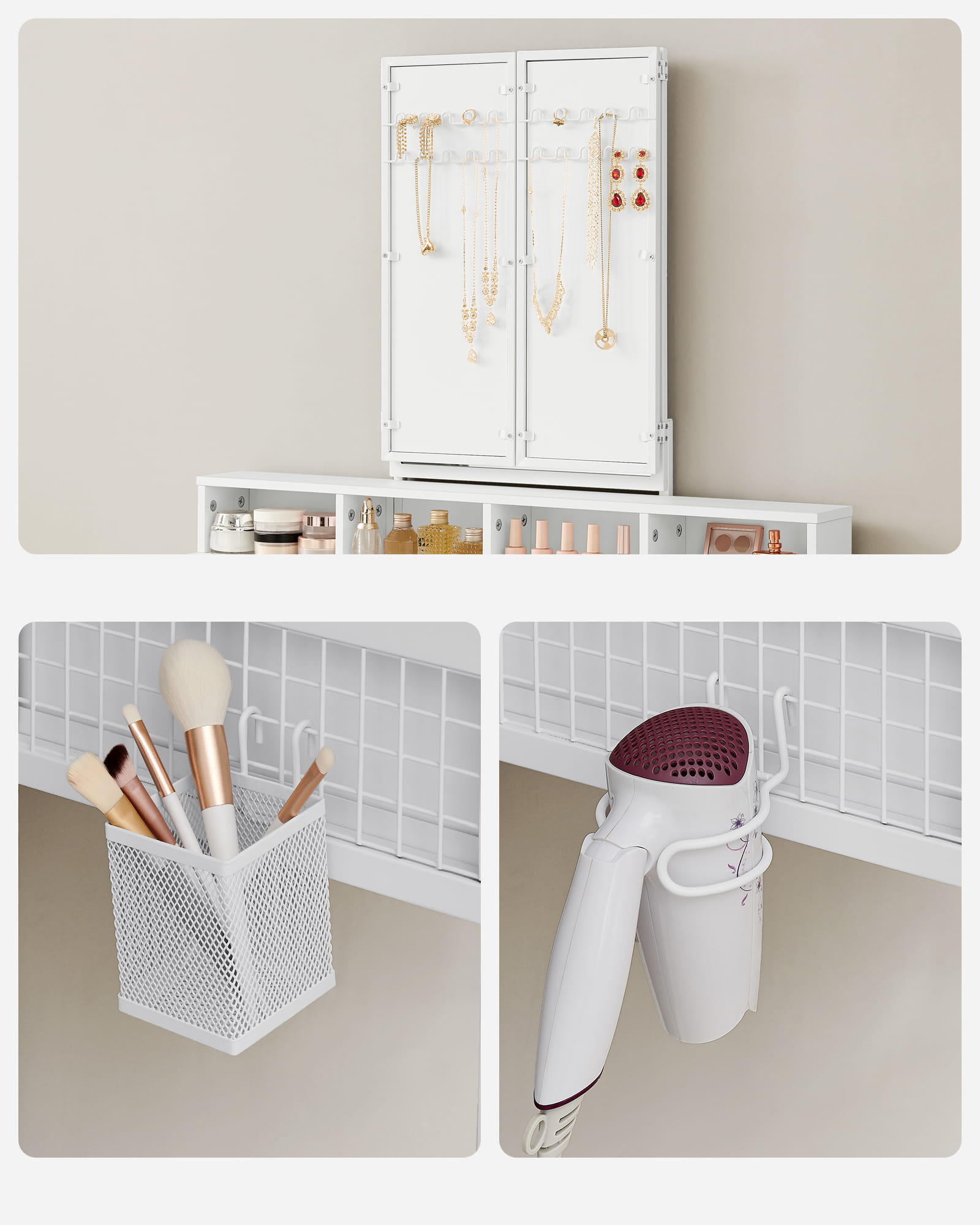 VALORA Toeletta con specchio e sgabello - RVT004W14