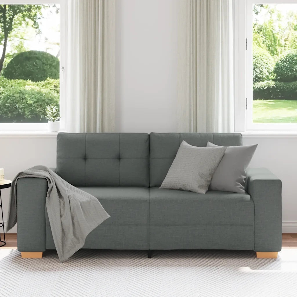 Divano | Divano da soggiorno | Sofa Divanetto Grigio Scuro 180x77x82 cm in Tessuto