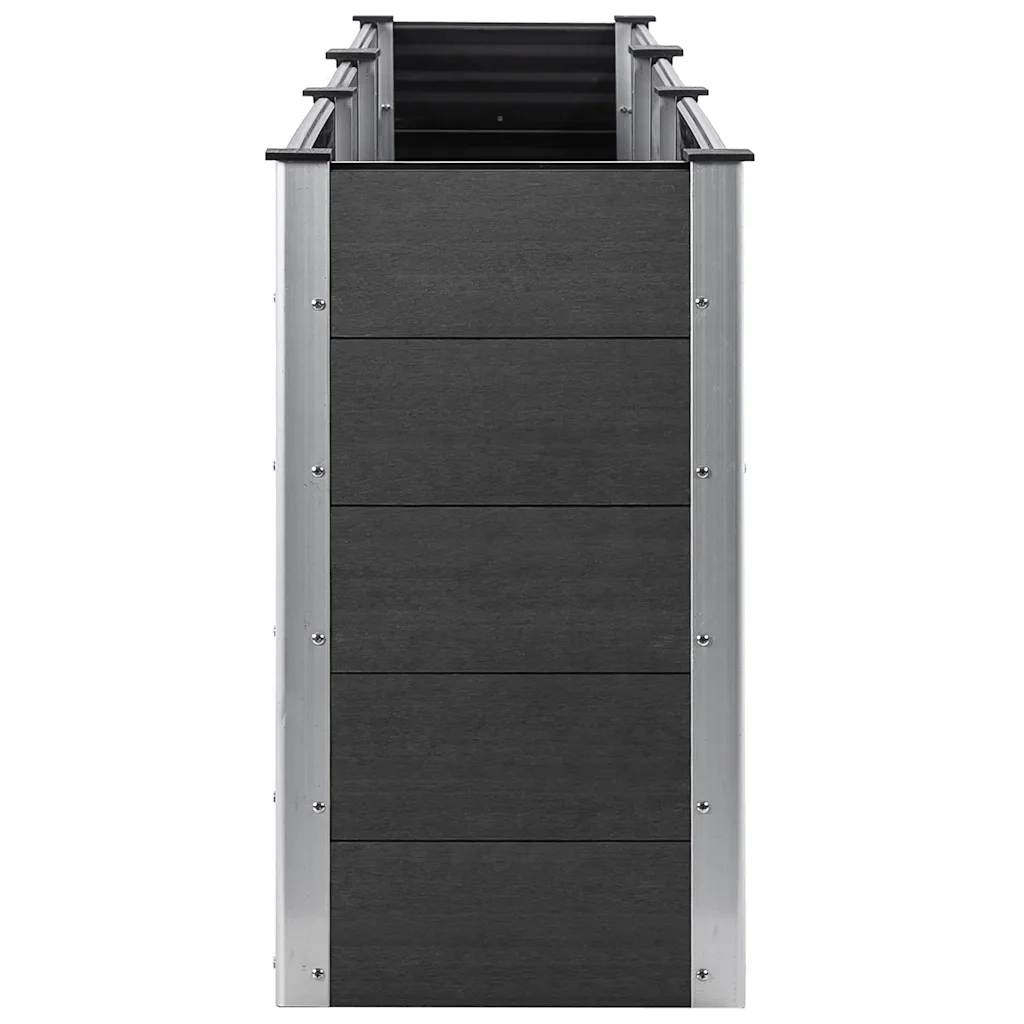 Fioriera Rialzata da Giardino Grigia 300x50x91 cm in WPC