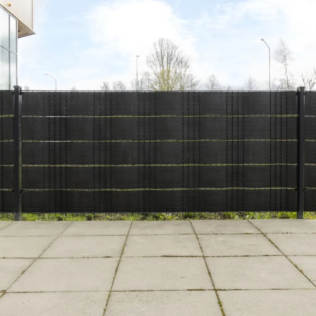 Schermi da Balcone 5 pz | Paravento Neri 255x19 cm in Polyrattan