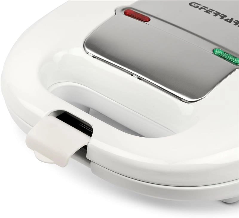 GFERRARI TOSTIERA CON PIASTRE ANTIADERENTI POTENZA 750W DIMENSIONI 23,5X23X8,5H CM - BIANCO