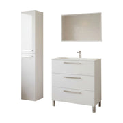 Berici, set Mobili Bagno Specchio Incluso, Bianco Lucido