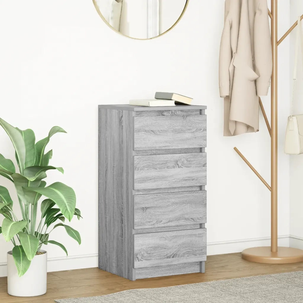 Credenza Grigio Sonoma 37,5x35x76 cm in Legno Multistrato 861756