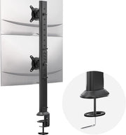 Braccio da Monitor per 2 Schermi - Adattabile e Spazia Risparmiante - Per Lavorare Ergonomicamente e in Modo Produttivo - Adatto per Diversi Format - Progettazione Solida e Flessibile - Ideale per la Postazione di Lavoro in Casa o in Ufficio