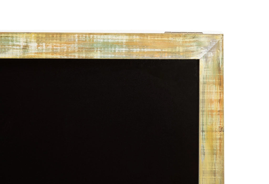 Biscottini LAVAGNA DA TERRA BIFACCIALE CON CORNICE IN LEGNO L50XPR4,5XH100 CM legno.
