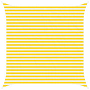 Vela Parasole | Telo Ombra | Vela da ombra solare Giallo e Bianco 3,6 x 3,6 m