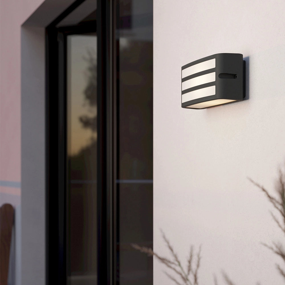 Applique Esterno Contemporanea Camarda Alluminio Grigio 1 Luce E27