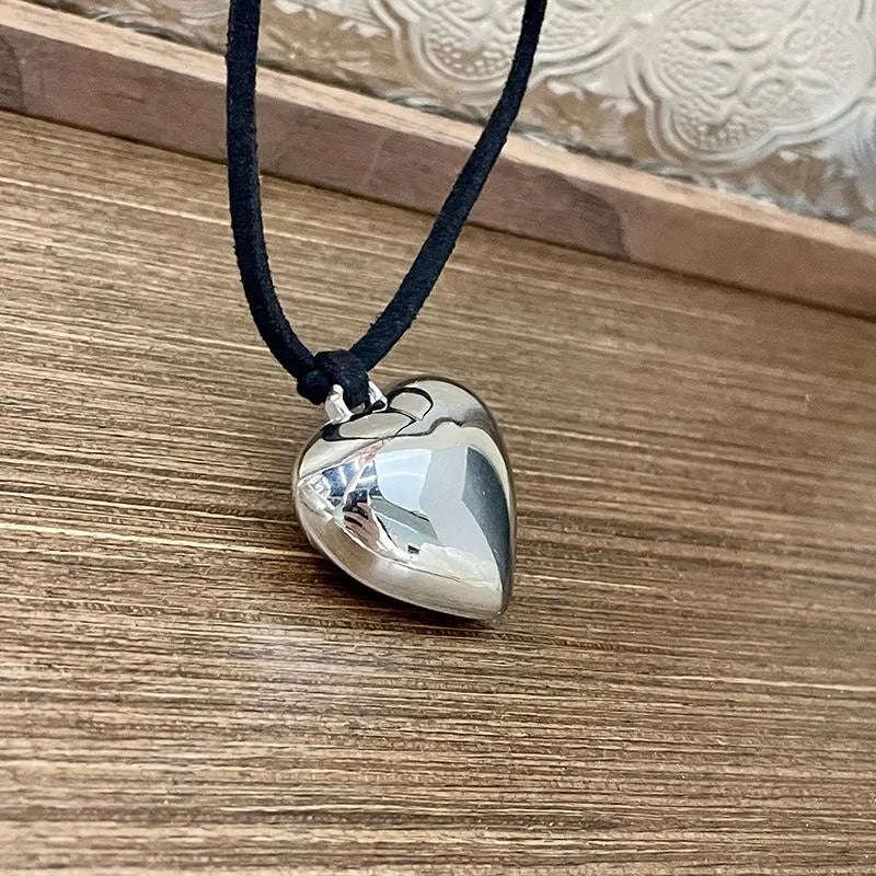Collana a cuore con perline fatta a mano: catena lunga con ciondolo, regalo di compleanno