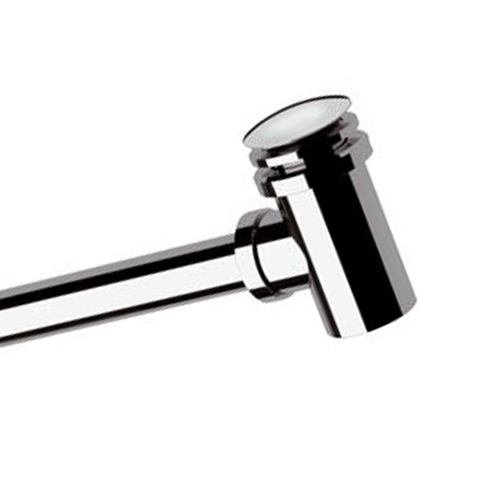 Sifone salvaspazio con piletta click-clack cromo