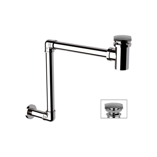 Sifone salvaspazio con piletta click-clack a s cromo