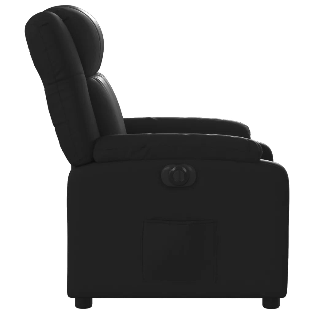 Divano Sedia-Poltrona Reclinabile Elettrica Nera in Similpelle 970564