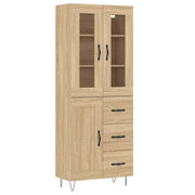 Credenza | Madia | Buffet da pranzo | Armadio da pranzo Rovere Sonoma 69,5x34x180 cm in Legno Multistrato
