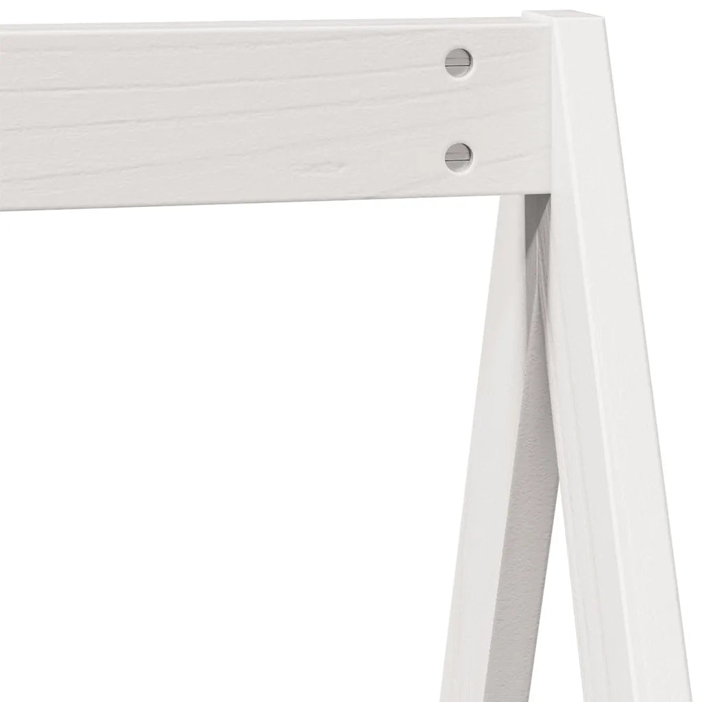 Letto a Castello con Tetto Bianco 90x200 cm in Legno di Pino 3282077