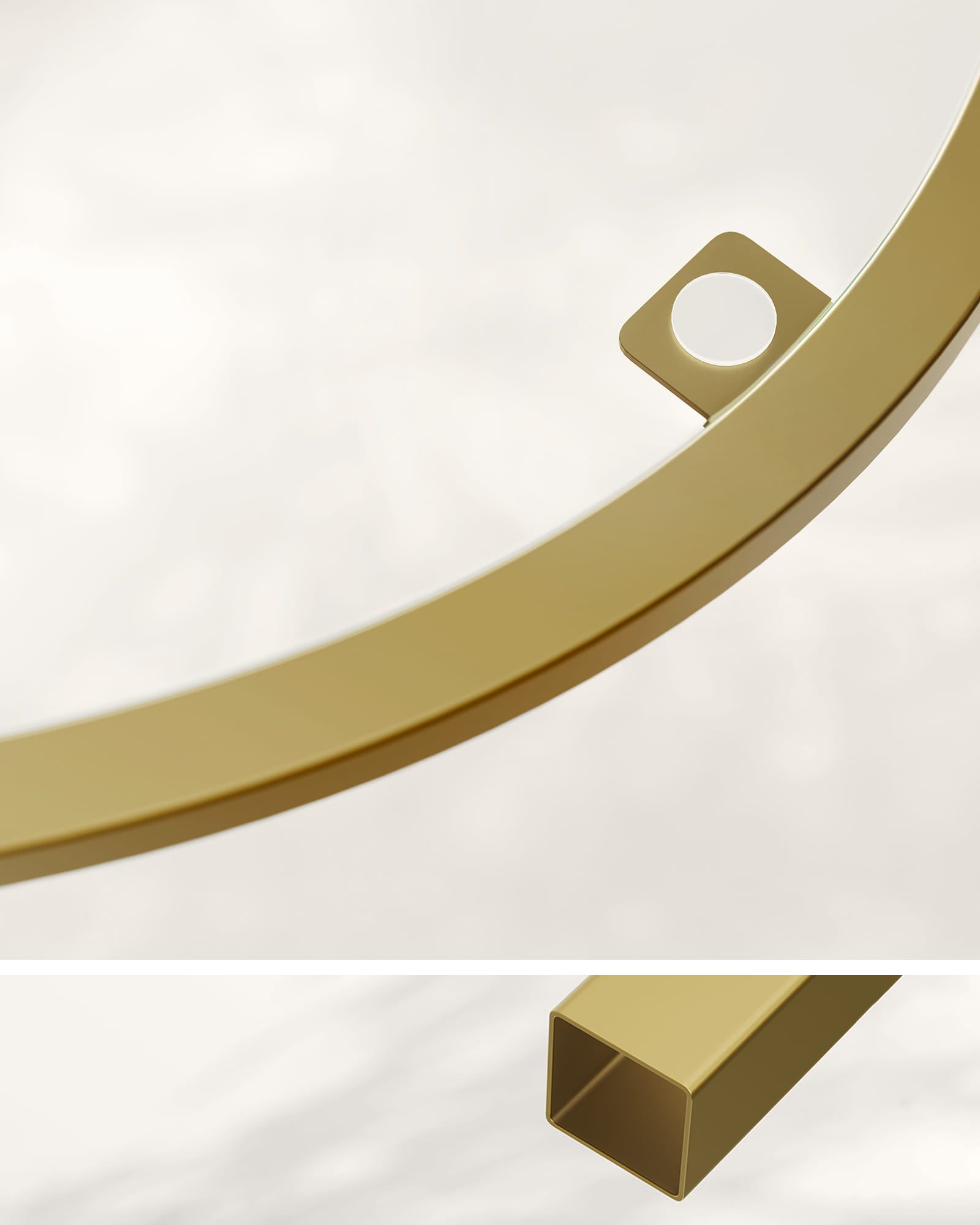 Libreria VALORA in vetro con 5 ripiani, oro - LGT810A01