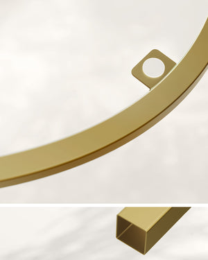 Libreria VALORA in vetro con 5 ripiani, oro - LGT810A01