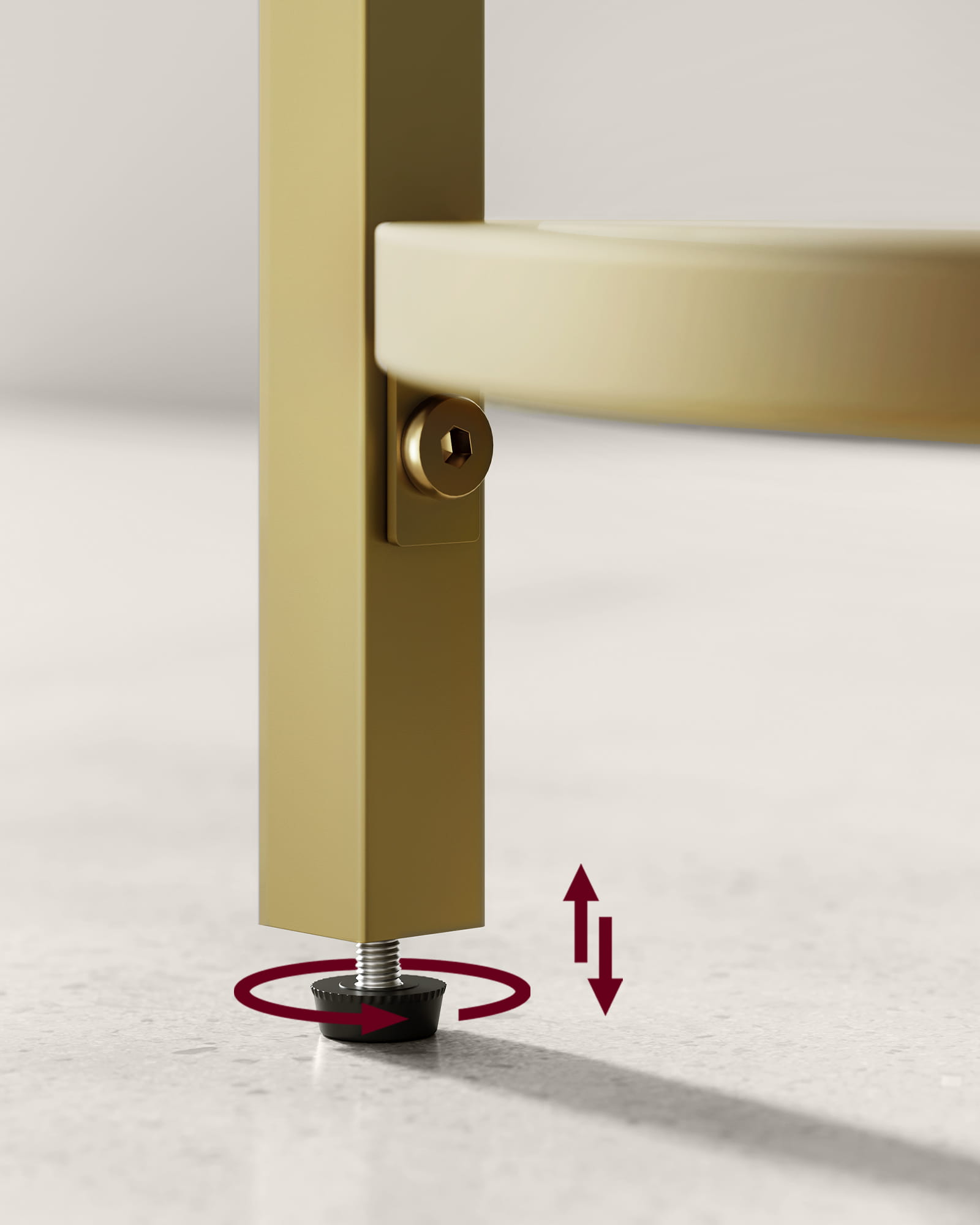 Libreria VALORA in vetro con 5 ripiani, oro - LGT810A01