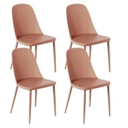 E-STYLO Sedia in polipropilene ruggine e gambe in metallo ruggine, 46cm X 55cm H. 80cm.