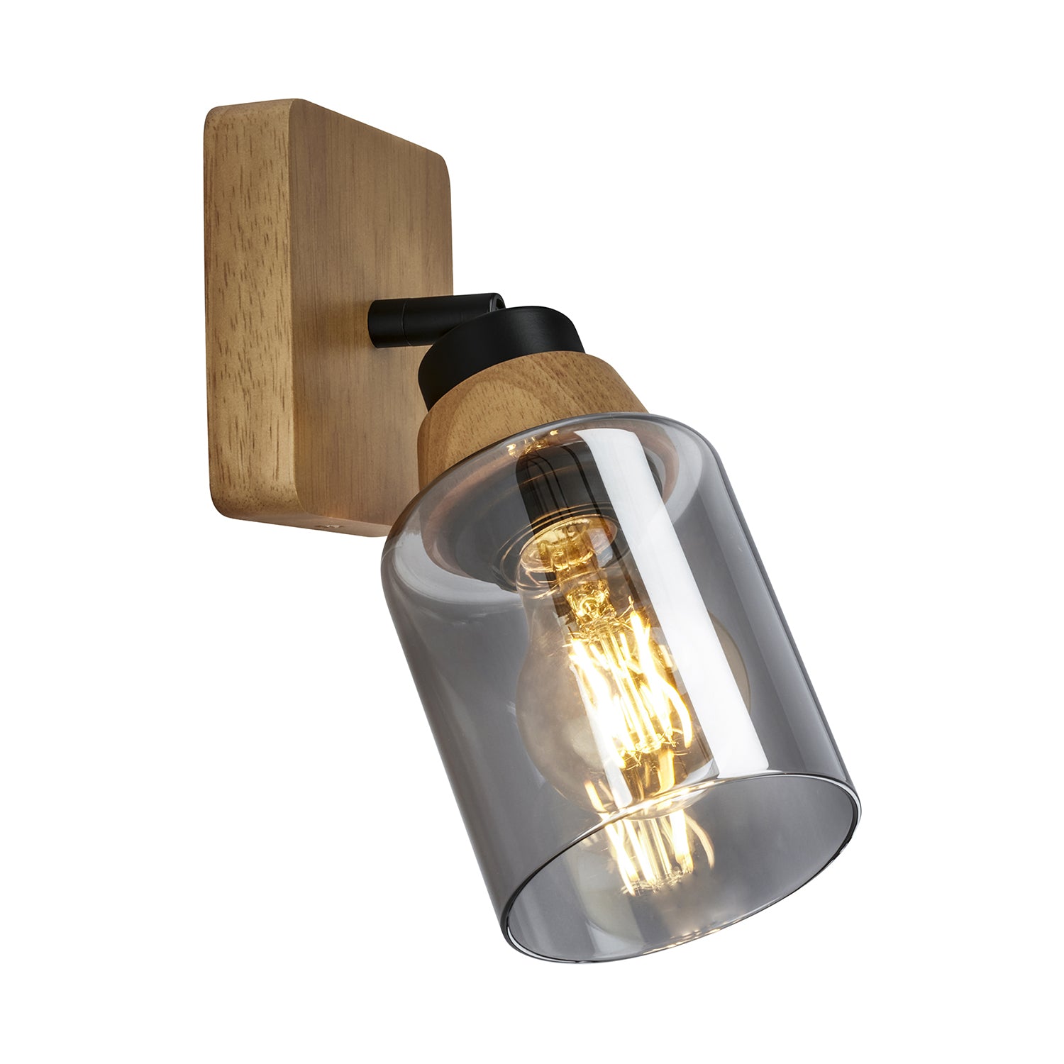 Spot Contemporaneo Royk Metallo Nero 1 Luce E27