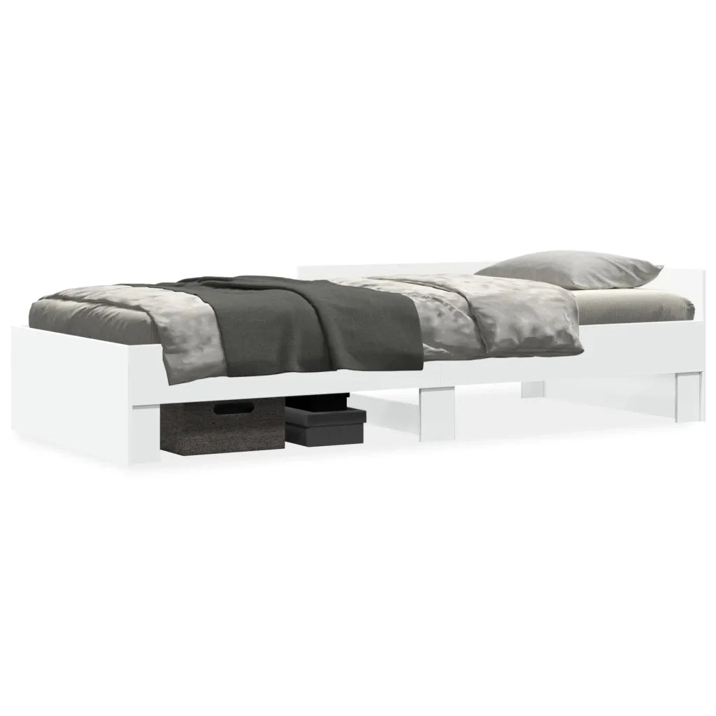 Giroletto-Struttura Letto Bianco 75x190 cm in Legno Multistrato 959329