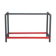Telaio per banco da lavoro in acciaio antracite-rosso, gambe per banco da lavoro, telaio per tavolo 125 x 57 x 81 cm