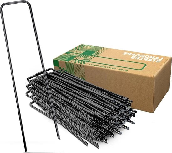 Fili di Acciaio per Veli di Erba e Veli di Giardino - Stabili e Inox (250 pezzi) - 150 mm Lungo 25 mm Largo Ø 2.7 mm