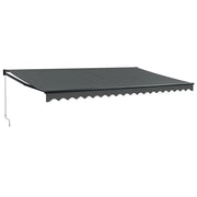 Tenda da Sole | Tenda parasole Retrattile Antracite 5x3 m in Tessuto e Alluminio
