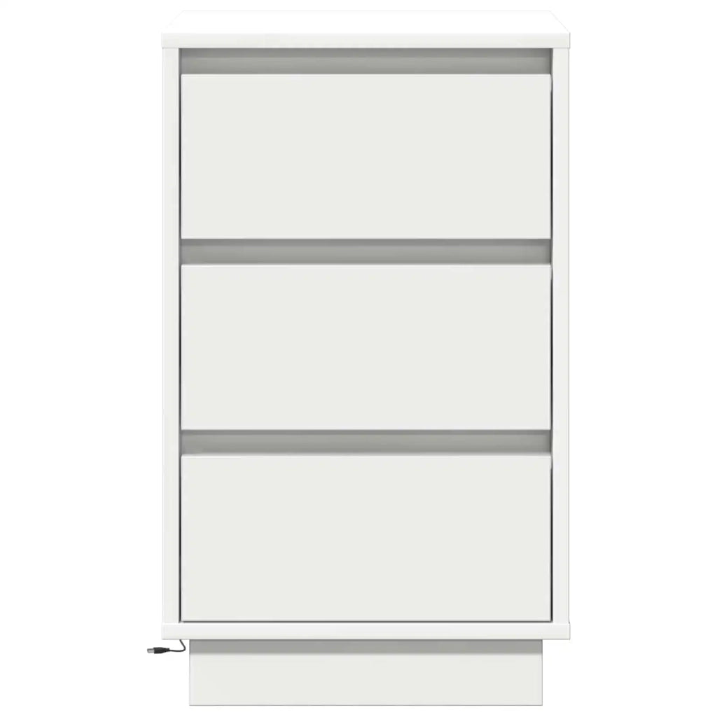 Comodino | Armadio da Notte | Mobiletto da notte Bianco 39 x 34,5 x 65 cm Legno multistrato