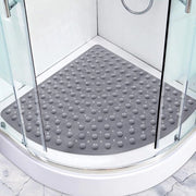 Mat antislip per doccia 70x70cm: pezzo di fissaggio angolare per doccia con morsetti antislip - grande tappetino di sicurezza per doccia per anziani