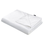 Copripiumino per coperta ponderata Bianco Tessuto poliestere 135 x 200 cm Motivo solido Design moderno Tessile camera da letto