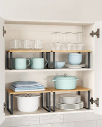 Scaffali da cucina industriali VALORA - Rovere e nero x2 - KCS02NB